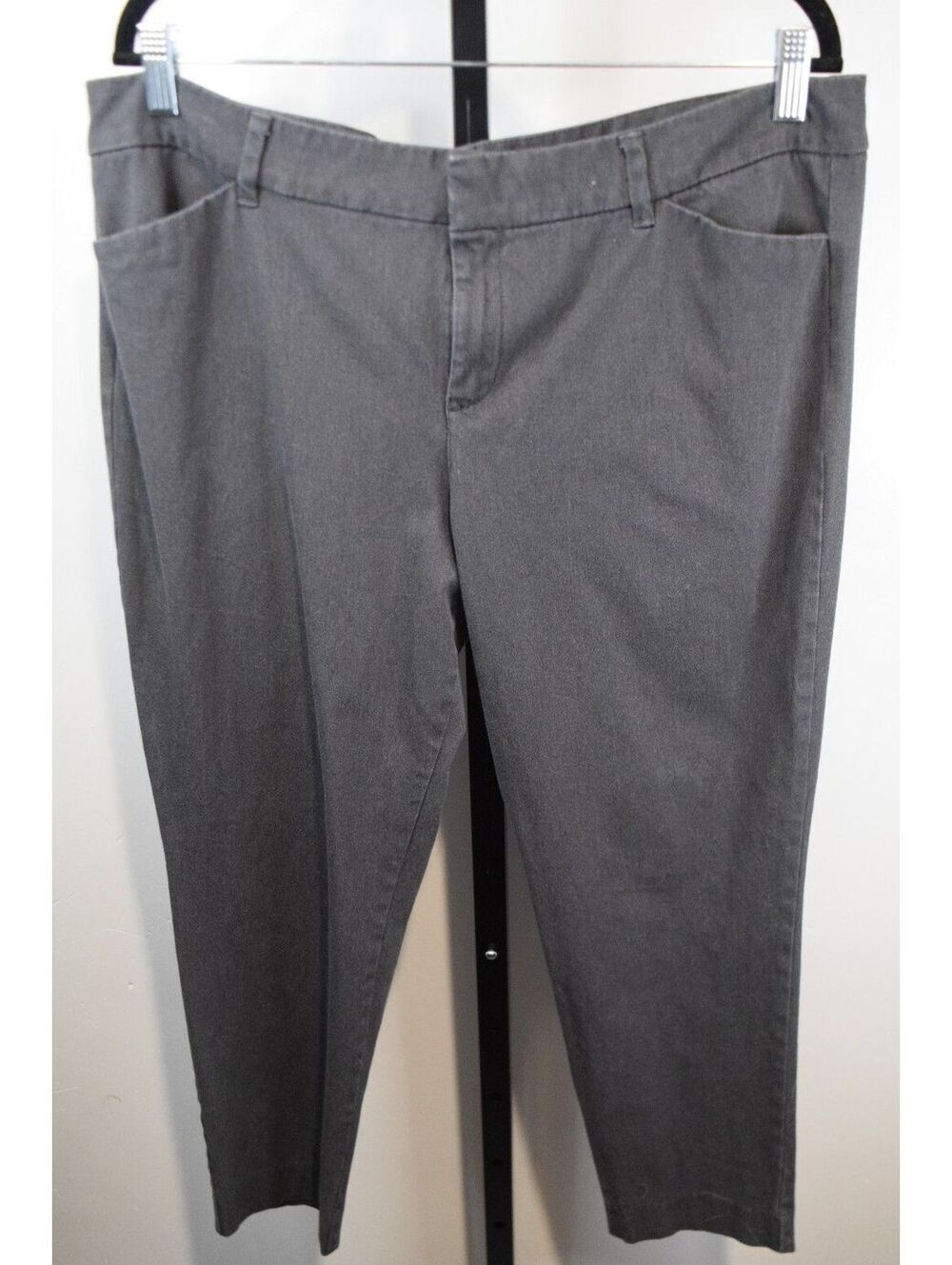 Old Navy Pixie Gray High Rise Ankle Pants Secret Smooth Pockets Size 16